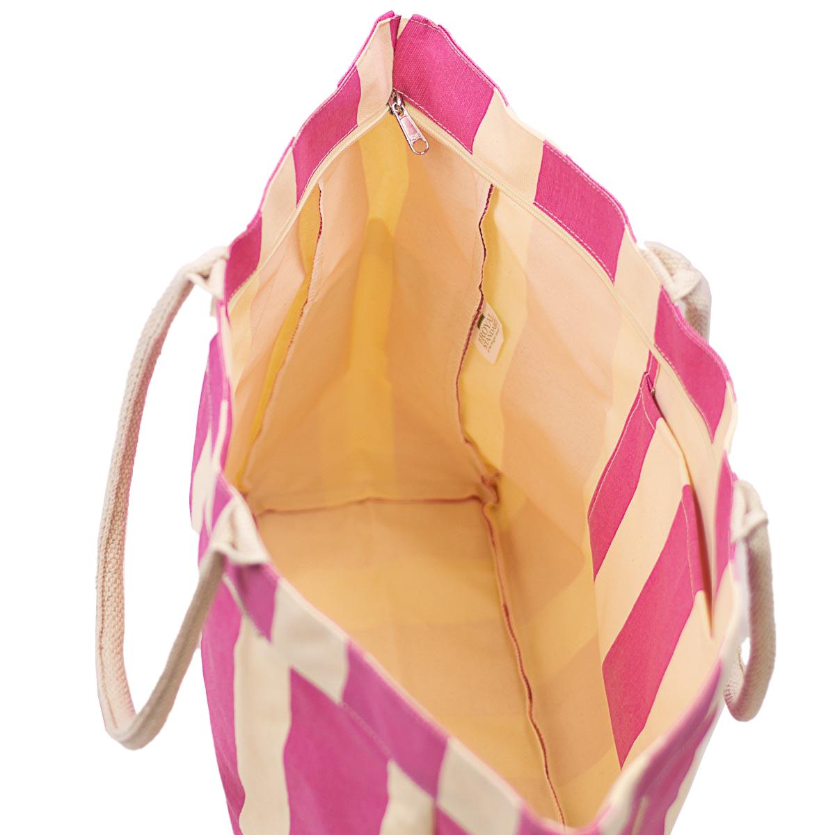 TRS Cabana Stripe Durham Tote, Pink