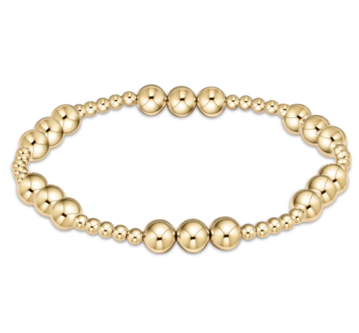 Enewton Gold Classic Joy Pattern 6mm Bead Bracelet
