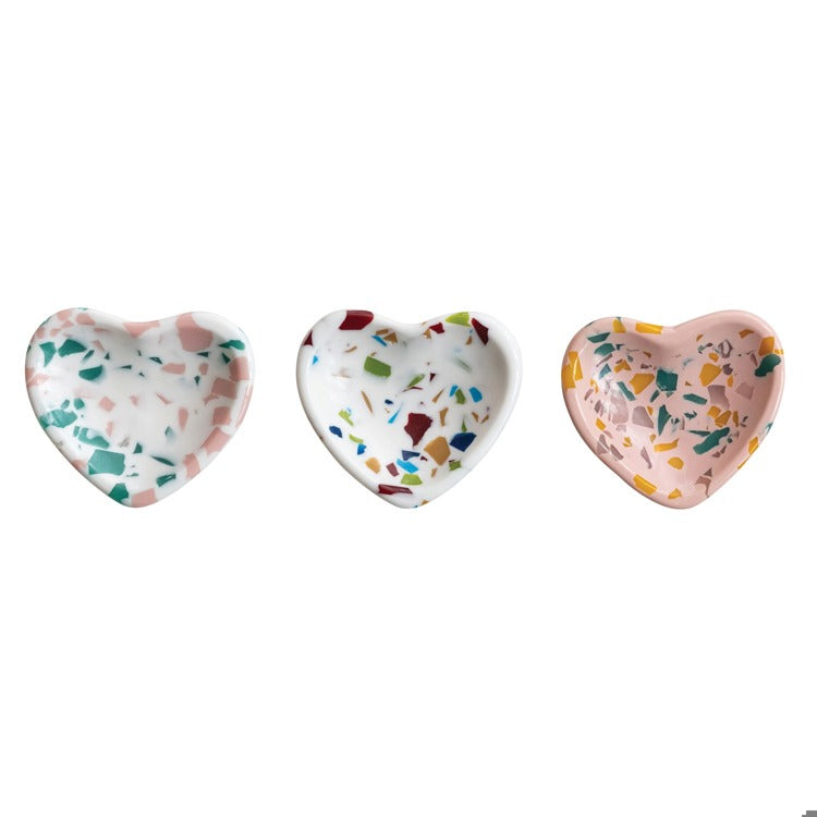 Hazel Mazel Heart Shaped Trinket Dish Assorted Colors