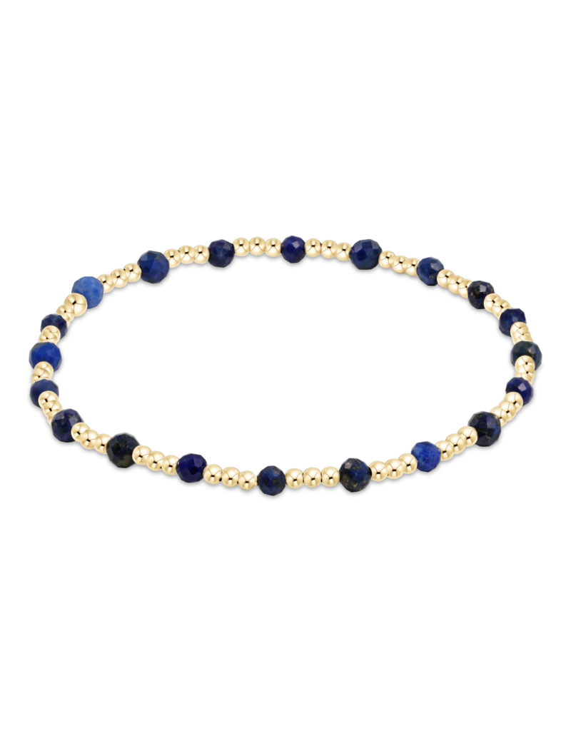 Enewton Gemstone Gold Sincerity Pattern 3mm Bracelet - Lapis