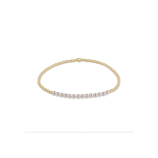Enewton Gold-Filled Pearl Classic 2mm Beaded Bliss Stretch Stack Bracelet New