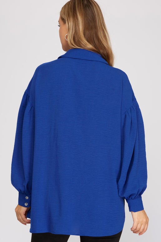 She & Sky Royal Blue Top
