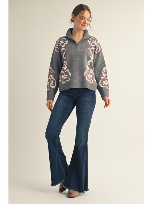 Jodifl Grey/Pink Sweater