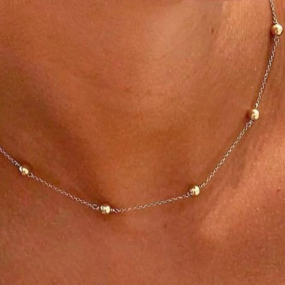 eNewton Simplicity Chain Gold - Classic 4mm Ball Necklace