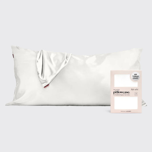 Satin Pillow Case King - Ivory