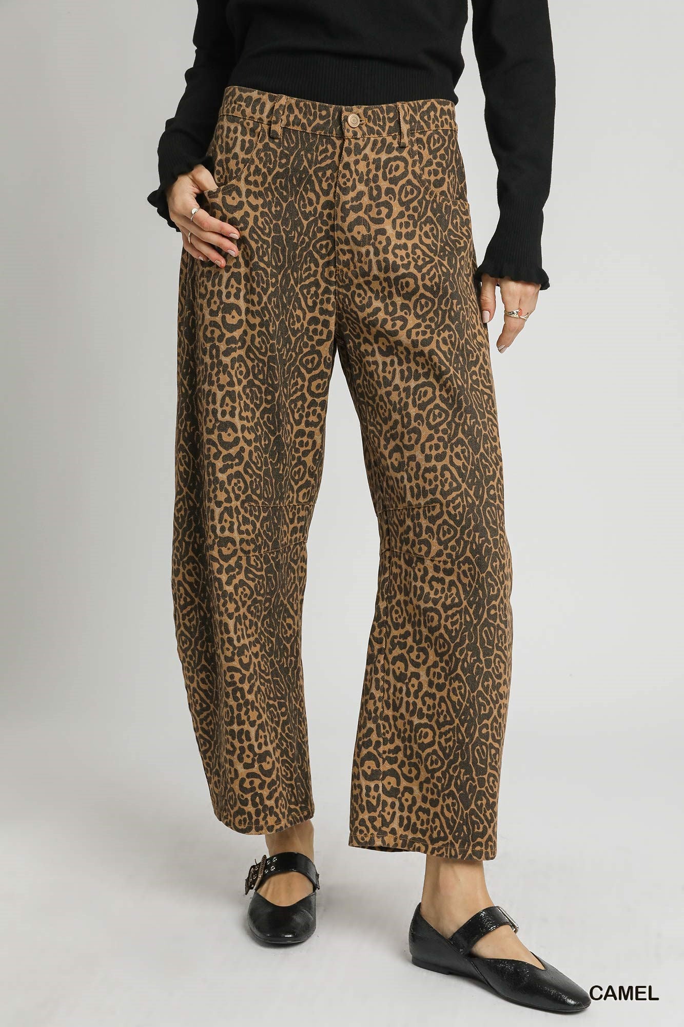 Leopard Print Wide Leg Pants