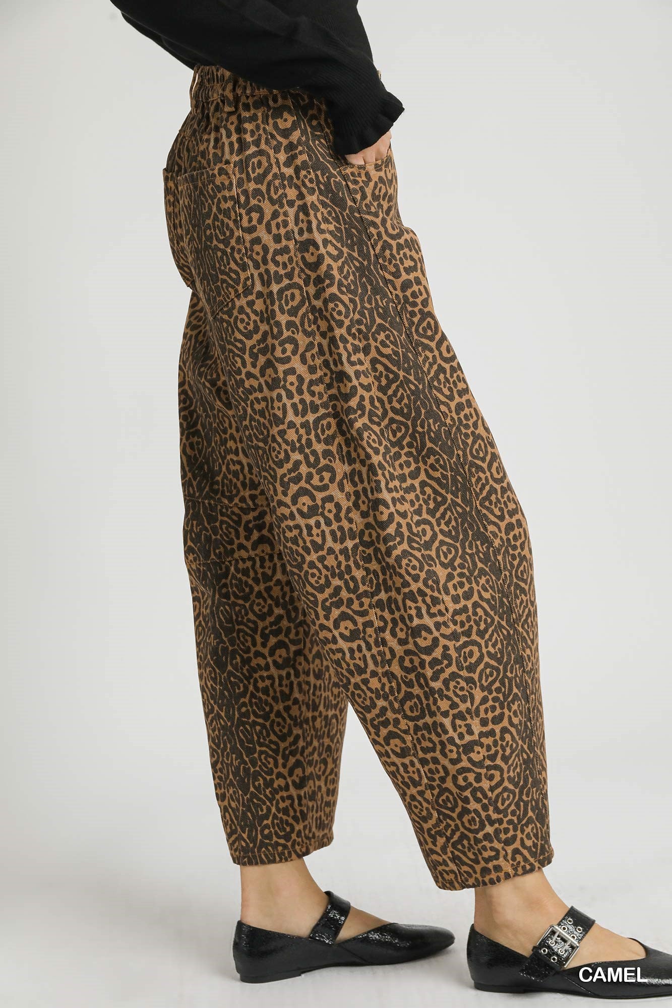 Leopard Print Wide Leg Pants