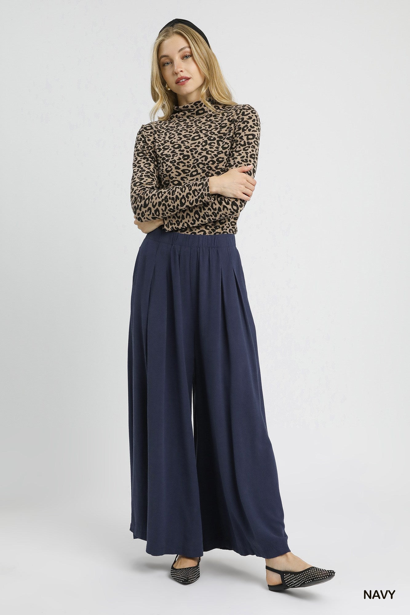 Linen High-Waisted Wide Leg Palazzo Pants