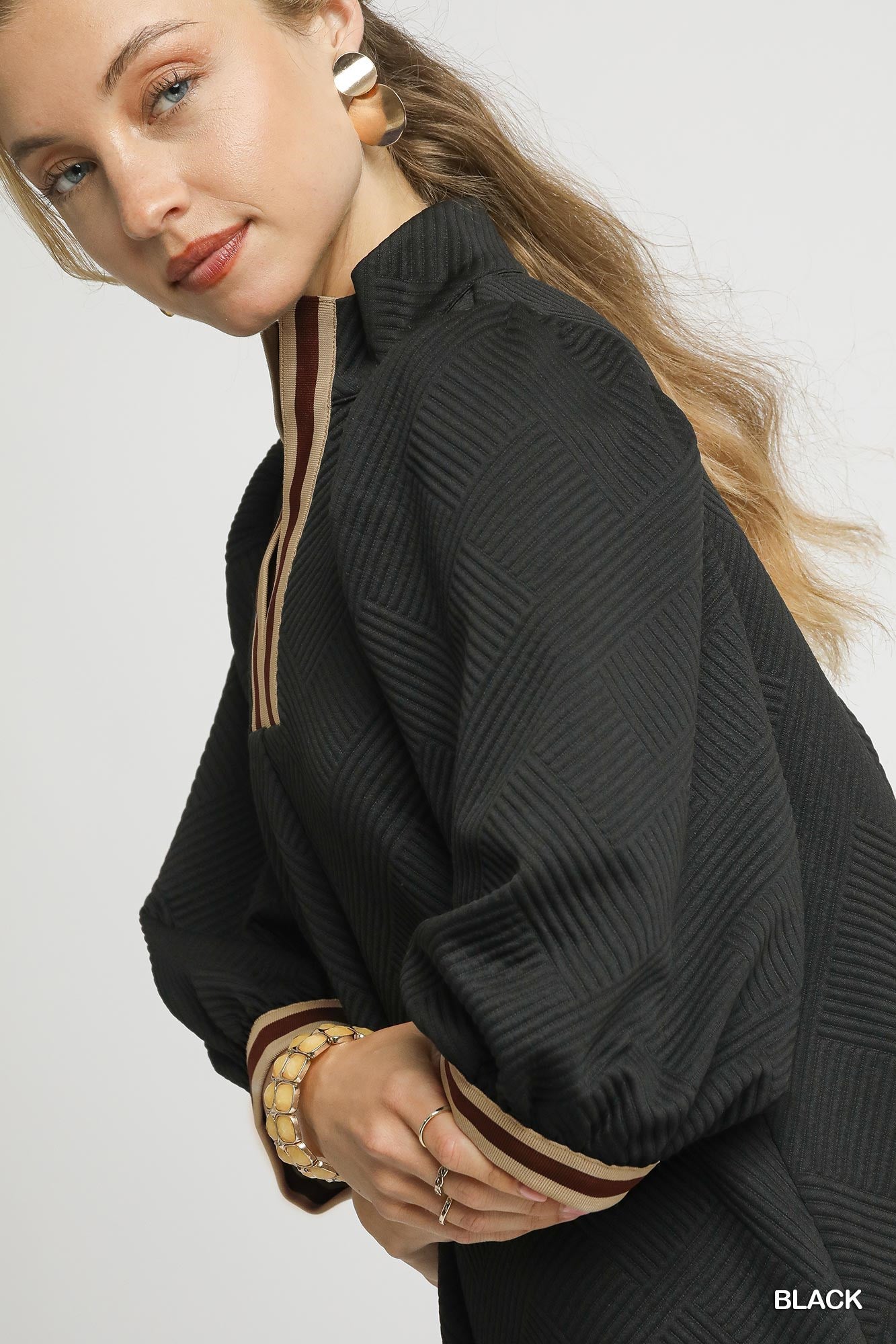 High Neck Jacquard Dress