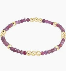 Enewton Worthy Pattern 3mm Bead Bracelet - Ruby