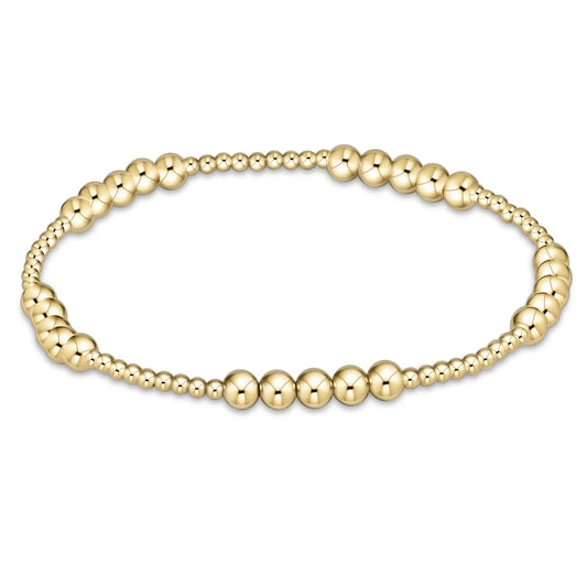 Enewton Classic Blissful Pattern 2mm Bead Bracelet - 4mm gold