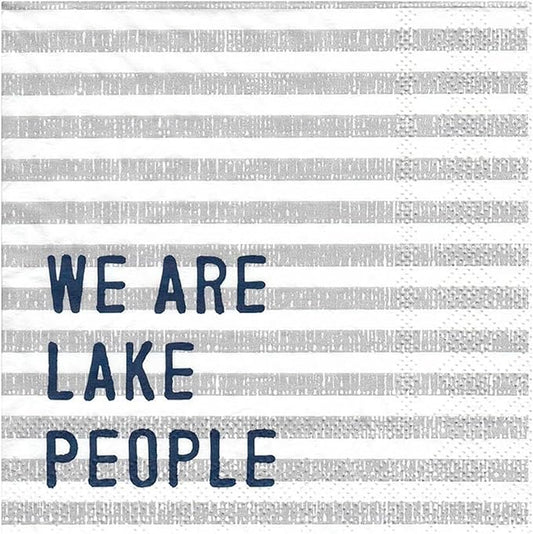 Napkins WE ARE LAKE PEOPLE Lake-Themed Beverage Napkin Pack of 20, 5 " x 5 "