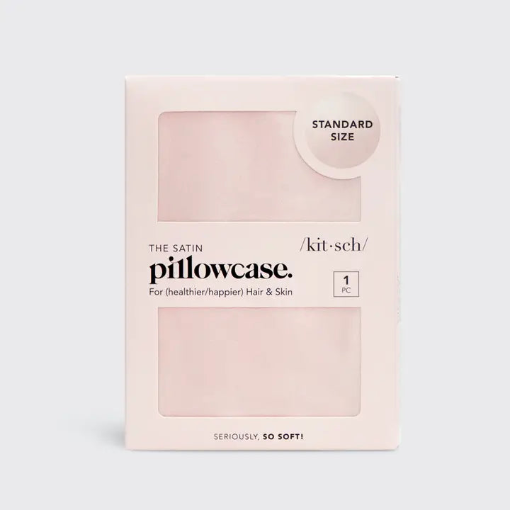 KITSCH 100% Satin Pillowcase Silk Pillowcase (Blush)