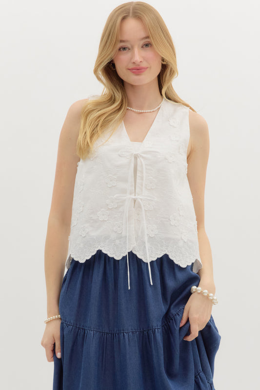 Entro Off White Vest