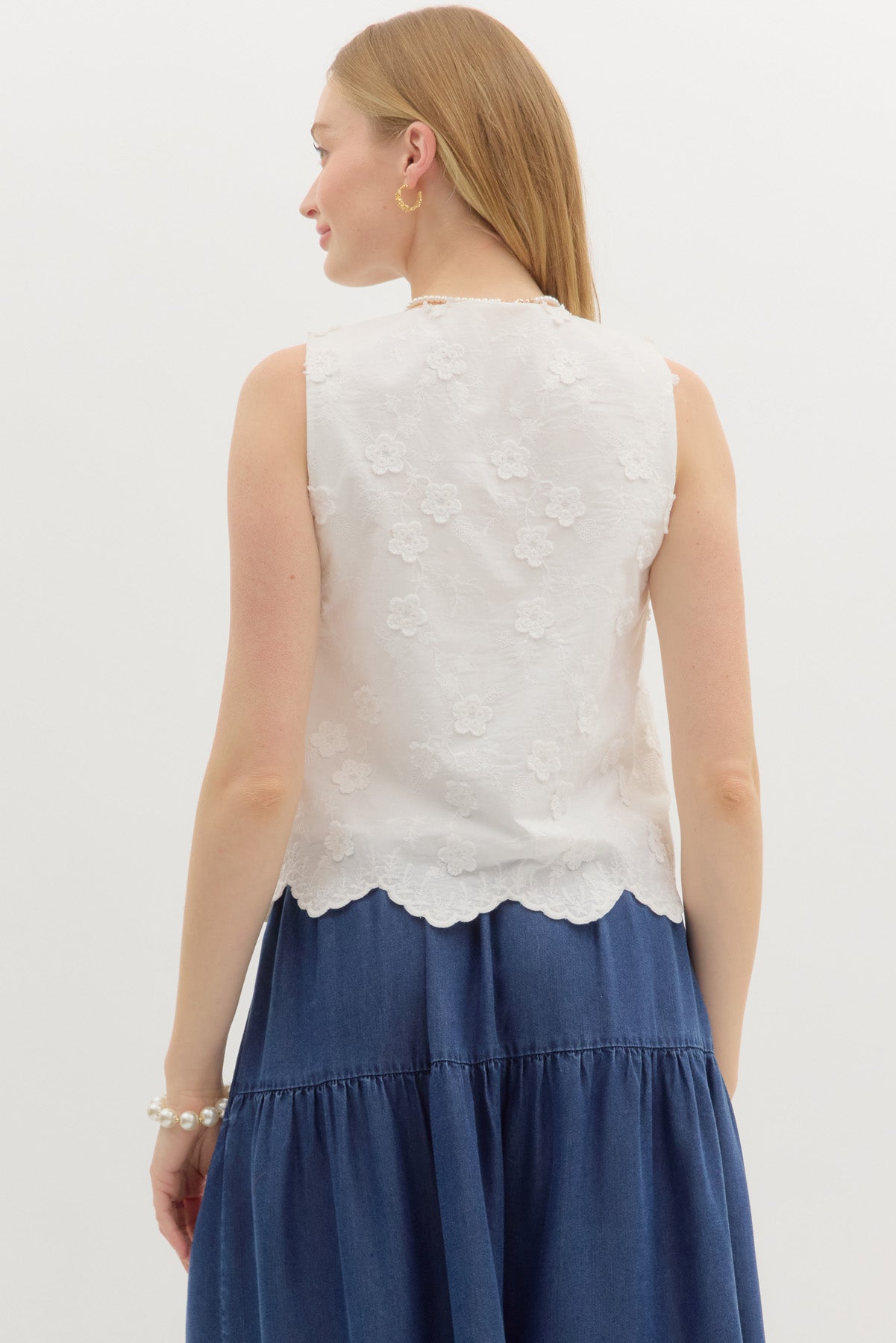 Entro Off White Vest