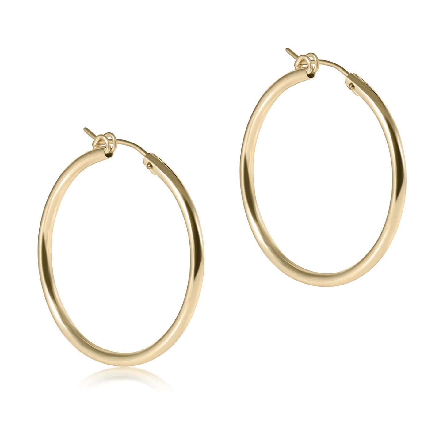 Enewton Beaded Classic Gold Hoop Earrings 1.25