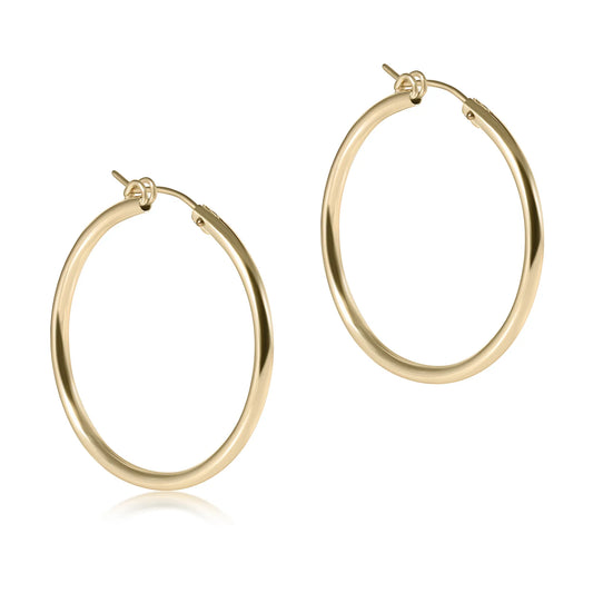 Enewton Beaded Classic Gold Hoop Earrings 1.25