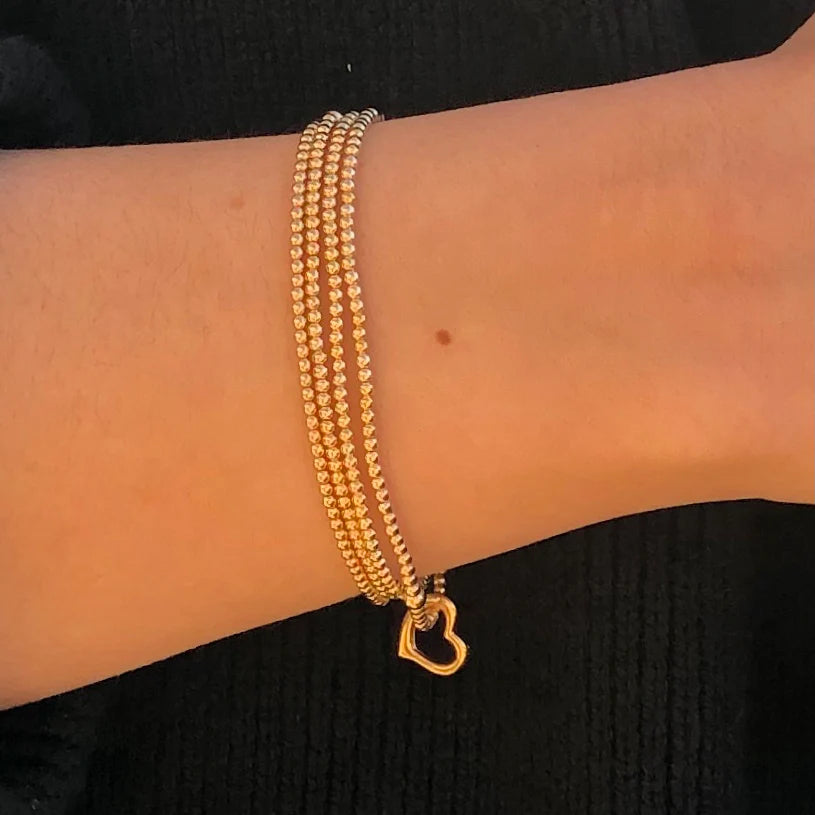 Enewton 2.5mm Love Charm Bracelet Extends