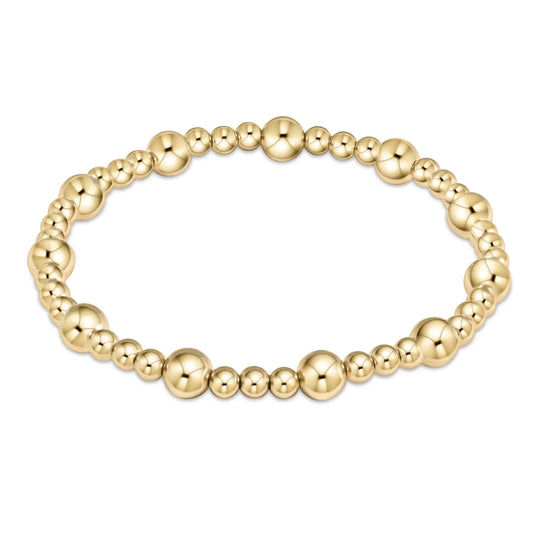 Enewton Classic Sincerity Pattern 6mm Bead Bracelet - Gold EXTENDS