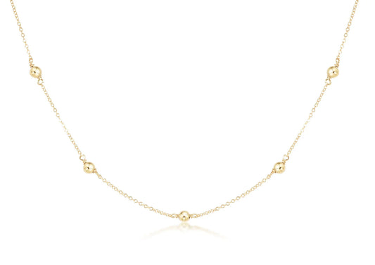 eNewton Simplicity Chain Gold - Classic 4mm Ball Necklace