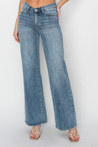 RISEN DARK STRAIGHT ADJ WAIST JEANS