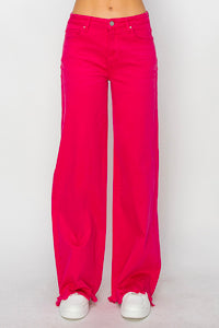 RISEN WIDE LEG FUCHSIA