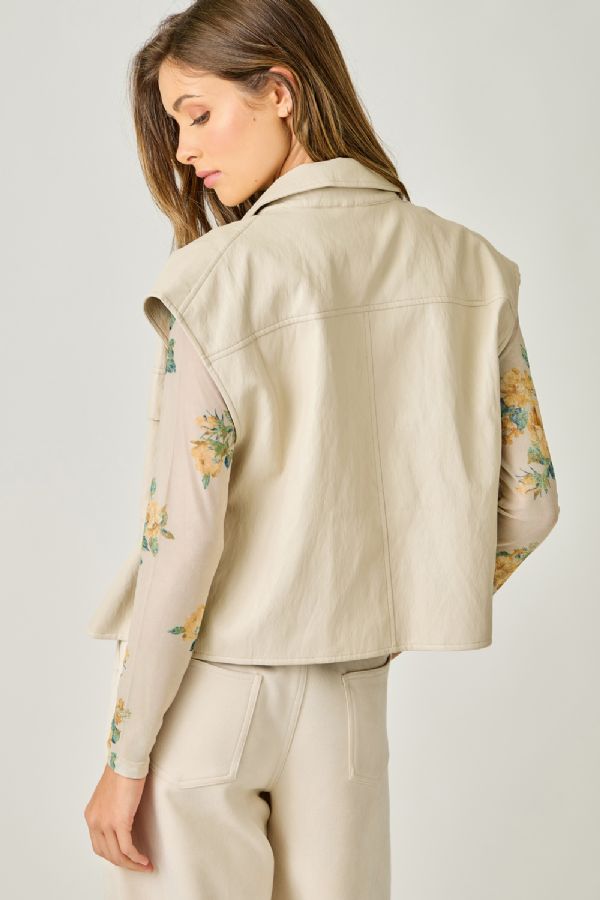 FAUX LEATHER VEST