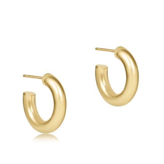Enewton Round Gold 0.5" Post Hoop 4mm Smooth