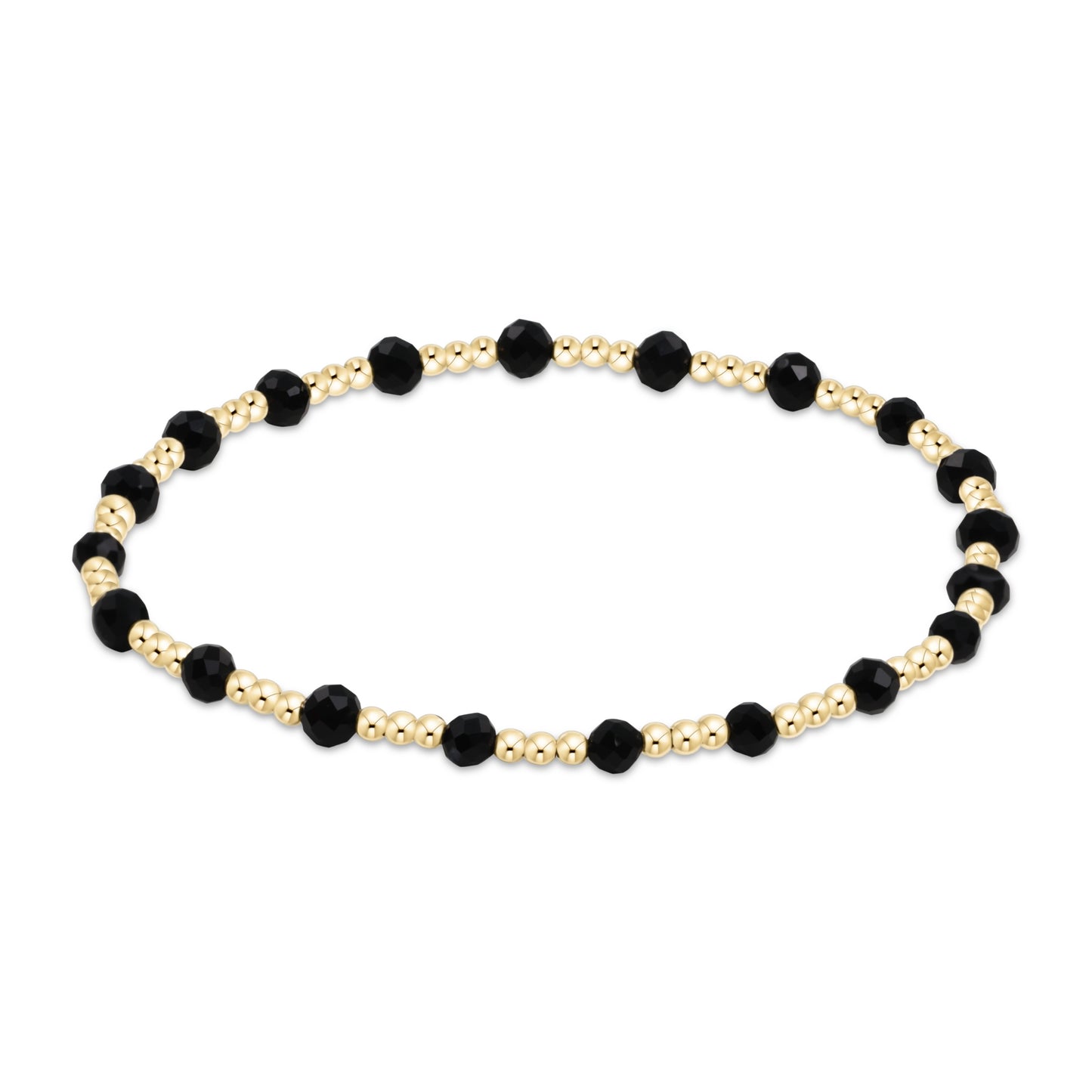 Enewtonone Gold Sincerity Pattern 3MM Bead Bracelet