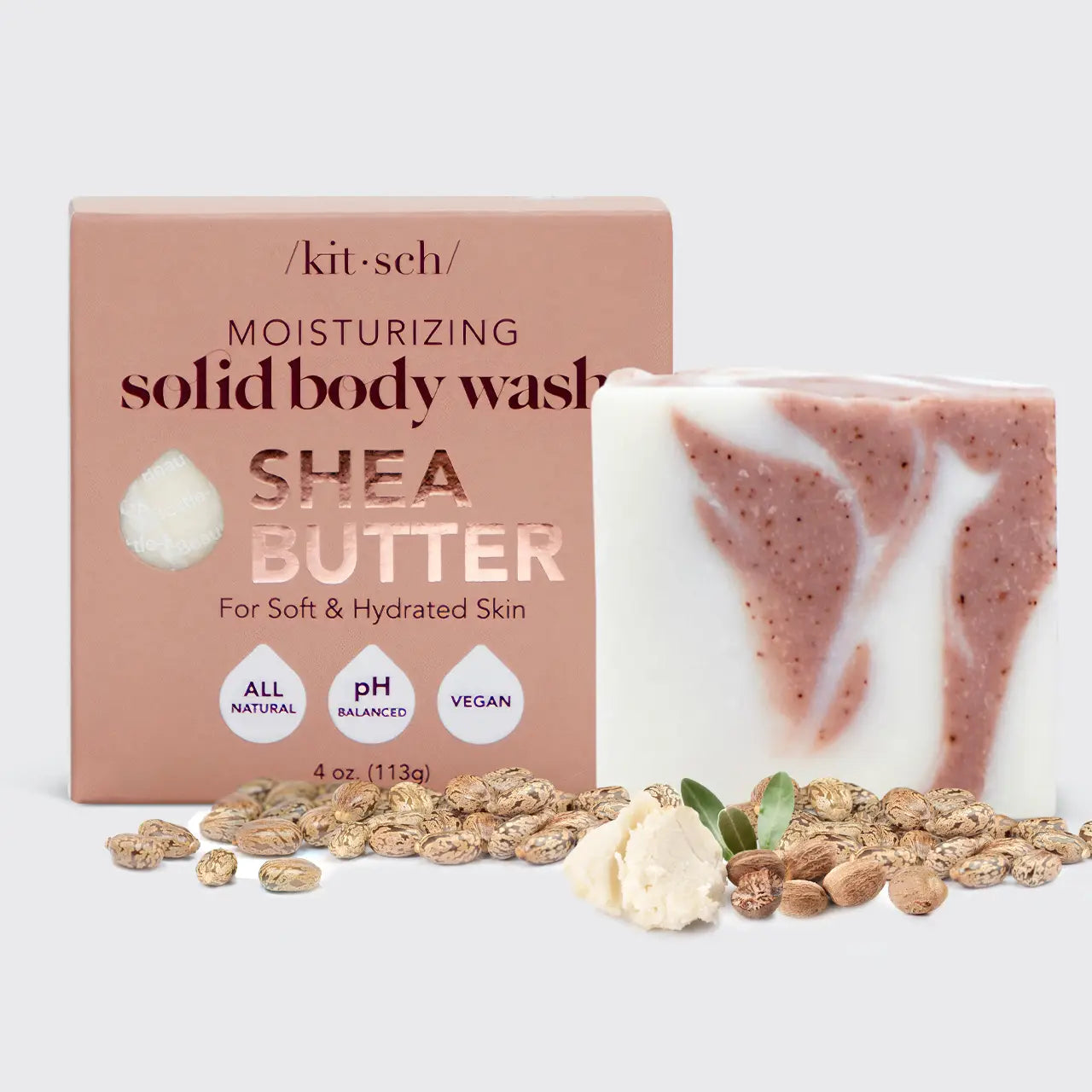 Shea Butter Solid Body Wash Bar  Almond & Shea  4 oz