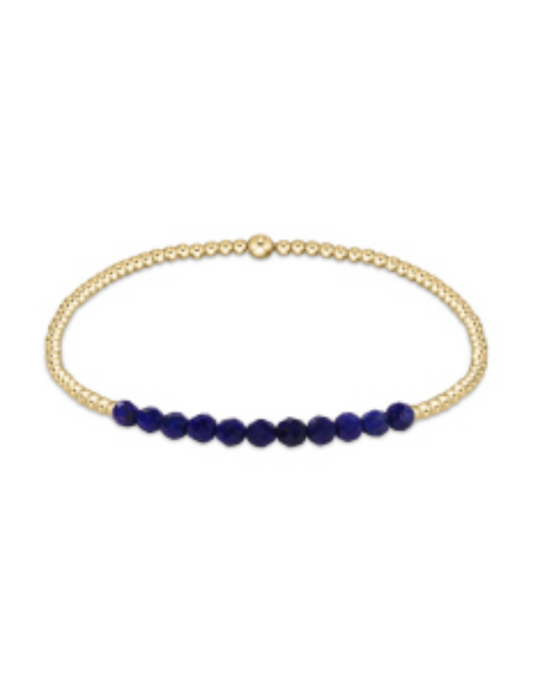 Enewton Gold Bliss 2mm Bead Bracelet Lapis/Gold