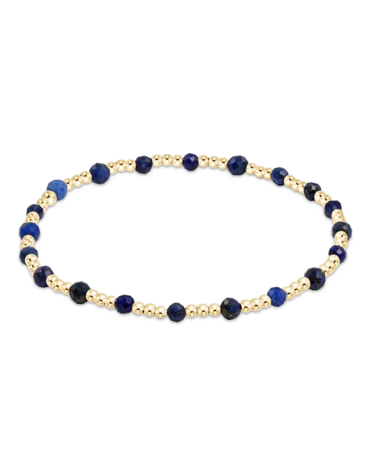 Enewton Gemstone Gold Sincerity Pattern 3mm Bracelet - Lapis