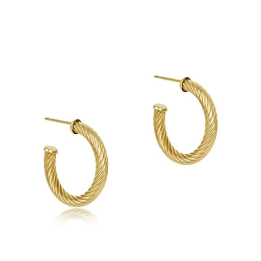 Enewton 4mm Twisted Hoop Earrings