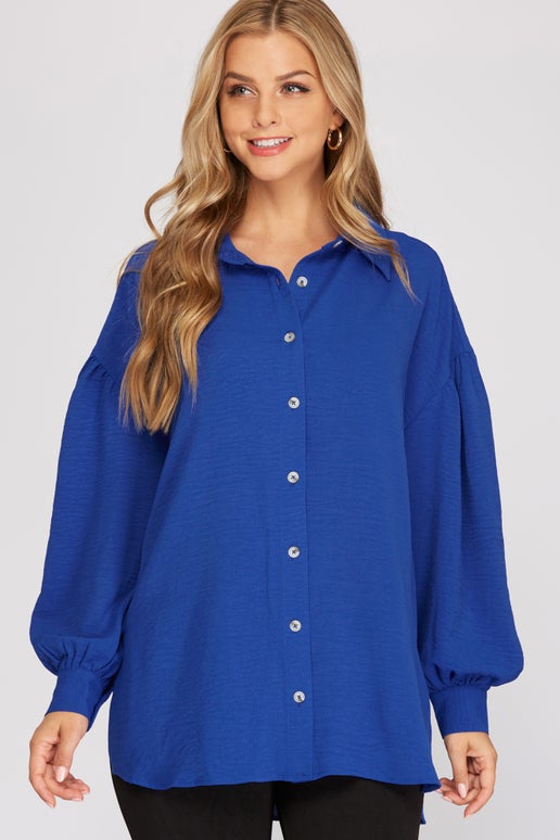 She & Sky Royal Blue Top