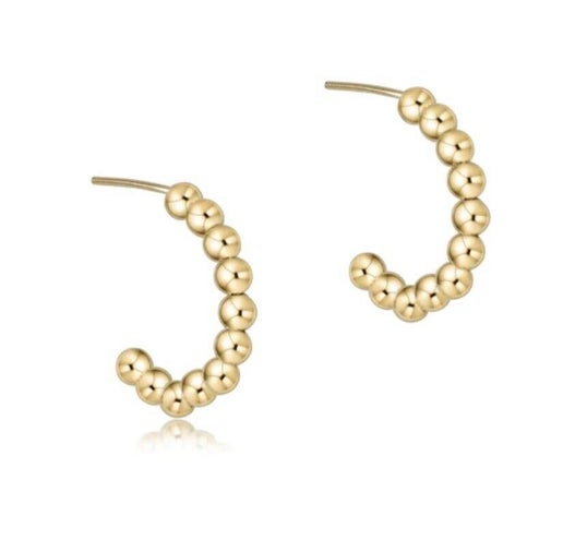Enewton Beaded Classic 1" Post Hoop Earrings 3mm Gold