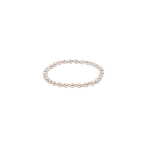 Enewton Classic Grateful Pattern 4mm Bead Bracelet  Pearl
