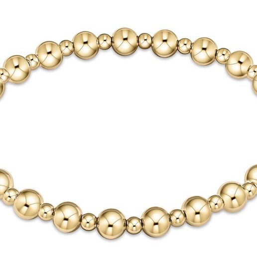 Enewton Classic Grateful Pattern 5mm Bead Bracelet - Gold