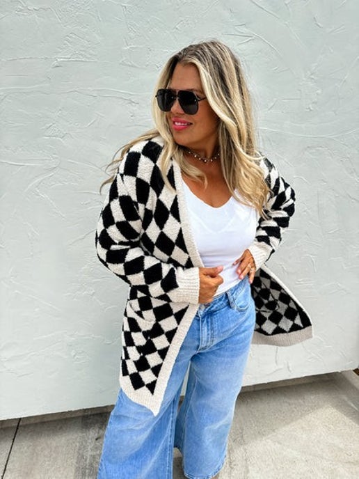 BLAKELEY Cardigan B&W Diamond