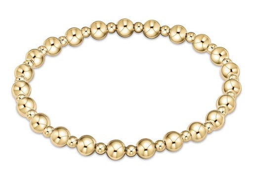 Enewton Gold Classic Grateful Pattern 5mm Bead Bracelet