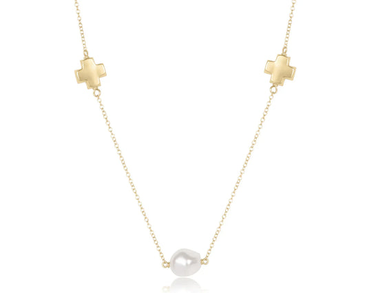 ENEWTON SIGNATURE CROSS GOLD CHAIN