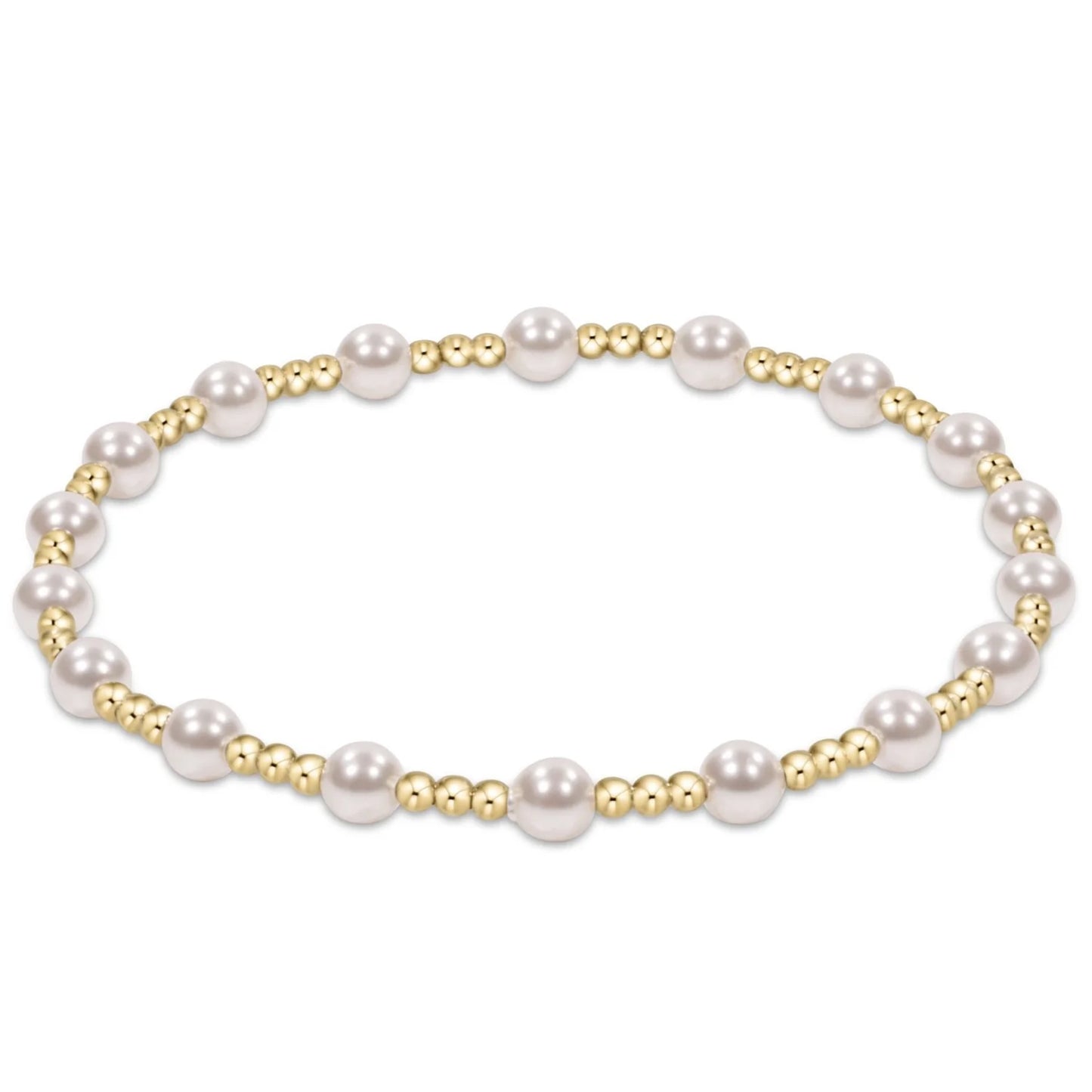 Enewton Classic Sincerity Pattern 4mm Bead Bracelet - Pearl